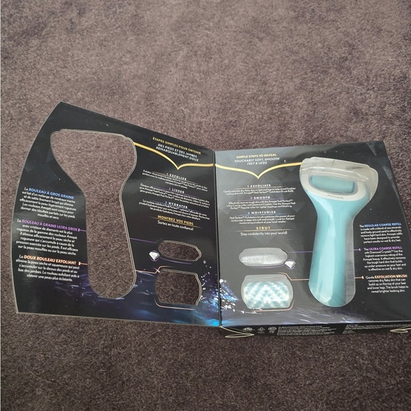 New Amope Pedi Perfect Pro Kit Rechargeable Foot File & Exfoliator Plus Refills - Picture 3 of 6